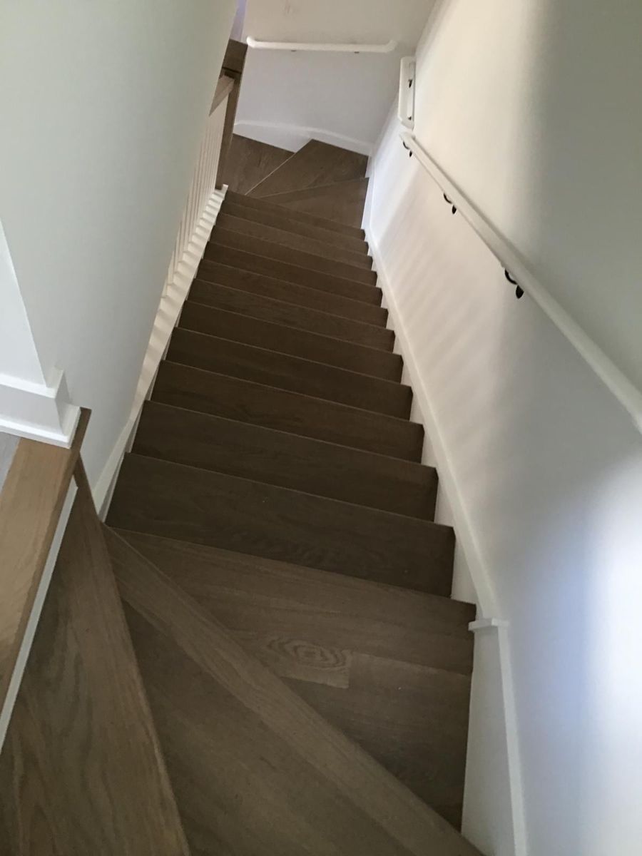 Clean staircase with fresh floors